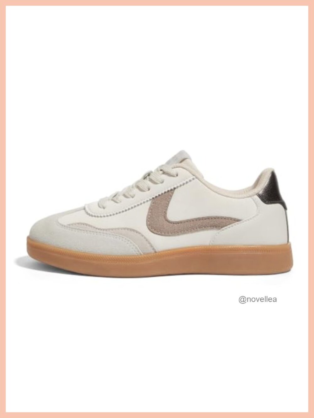 Faux Leather Retro Lace-Up Sneakers Skateboarding Walking Shoes